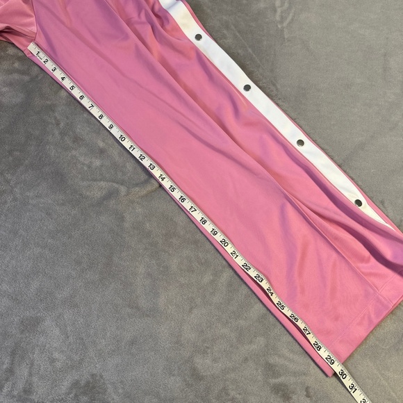 H&M Women's Tearaway Snap Wide Leg Track Pants Medium Pink 90s Y2K Sporty - Picture 3 of 7